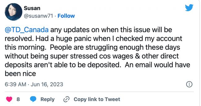 突发！加拿大TD银行存款故障：华人收不到工资